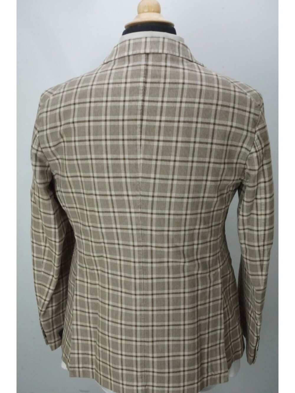 Tagliatore Brown Plaid 100% Cotton Sport Coat Jacket Sz 38R US Brand New - Picture 5 of 8
